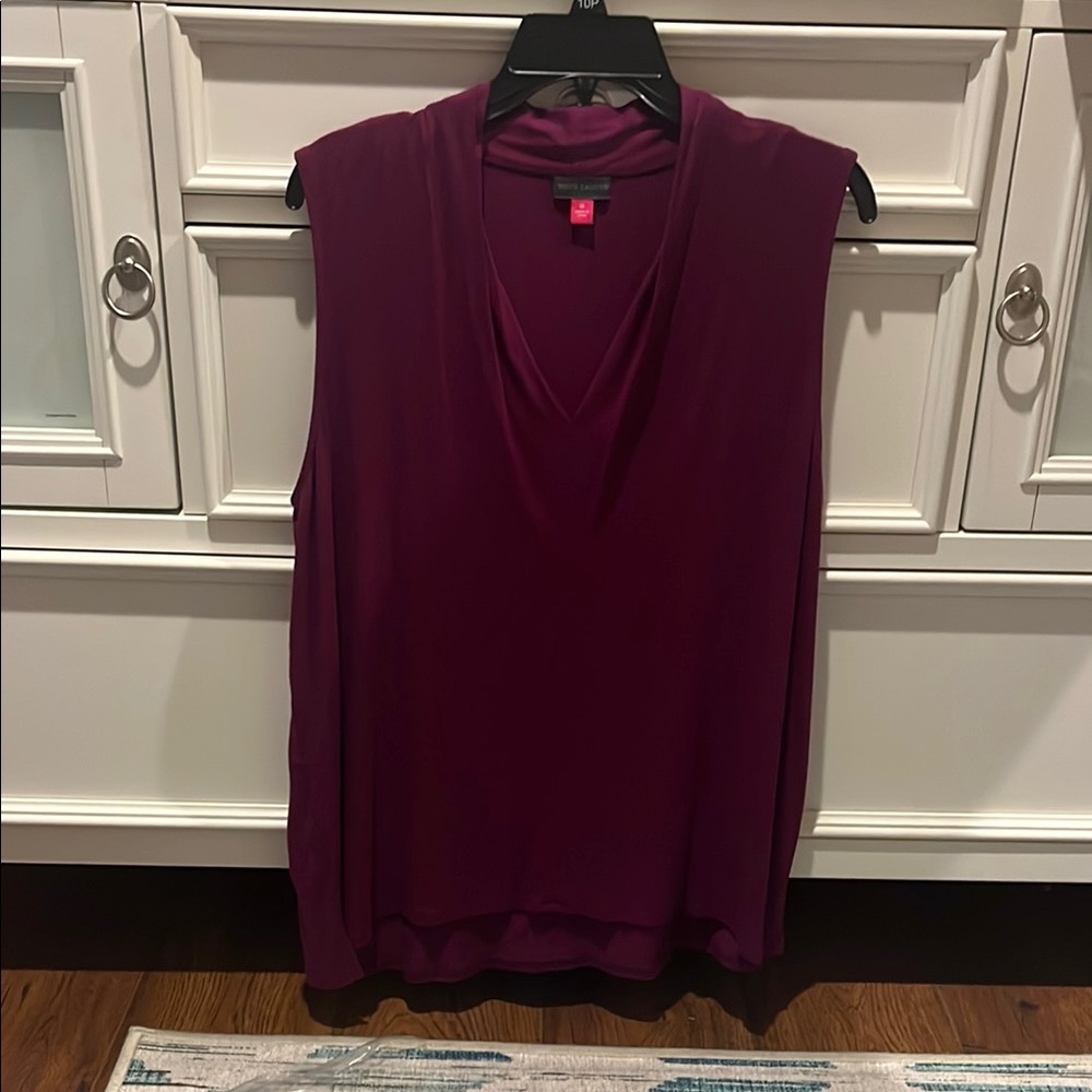 Vince Camuto Red Sleeveless Blouse
